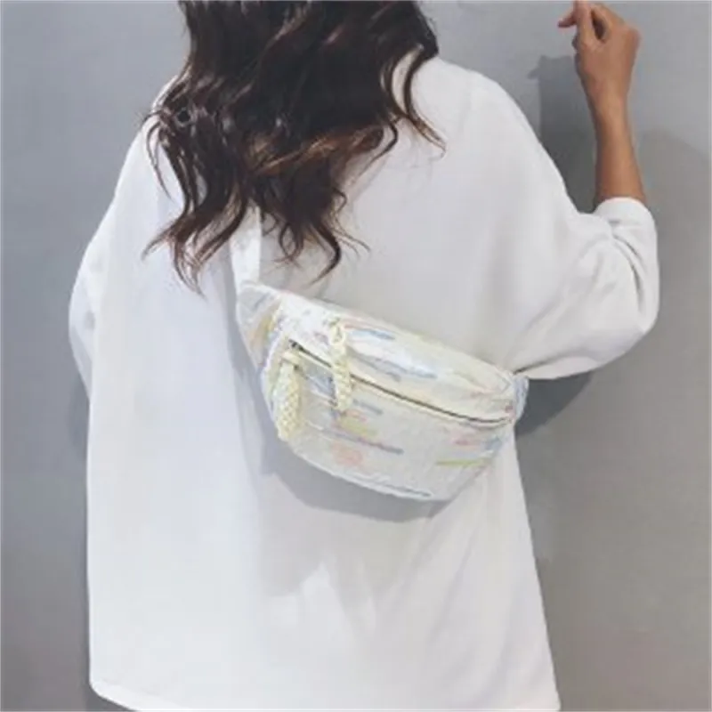 Worm's Home Polyester Crossbody Sling Bag Women's Pink/White/Black/Blue-4