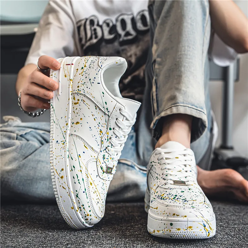 BINGO DUCK Coverage Slip Resistant And Abrasion Resistant Low Top Skateboard Shoes Men's-4
