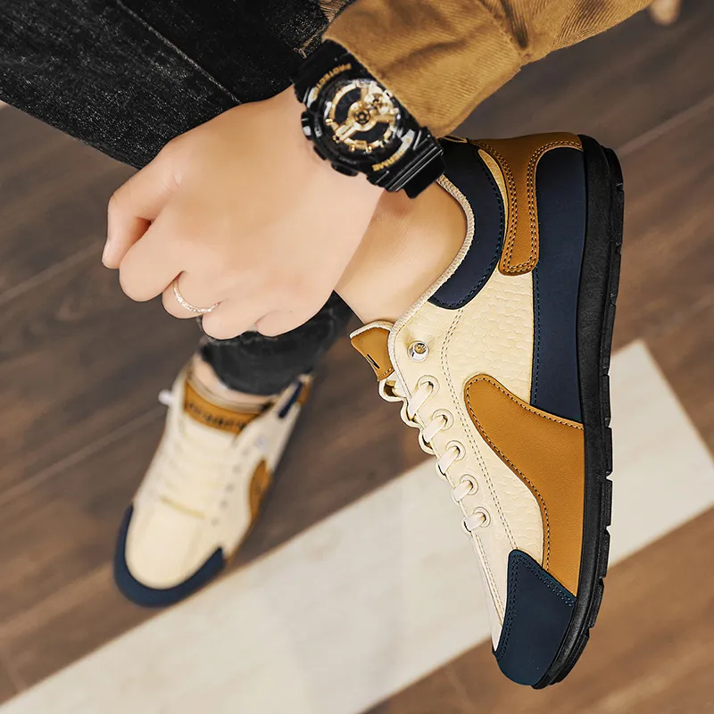 BINGO DUCK Slip Resistant Low Top Skateboard Shoes Men's-4