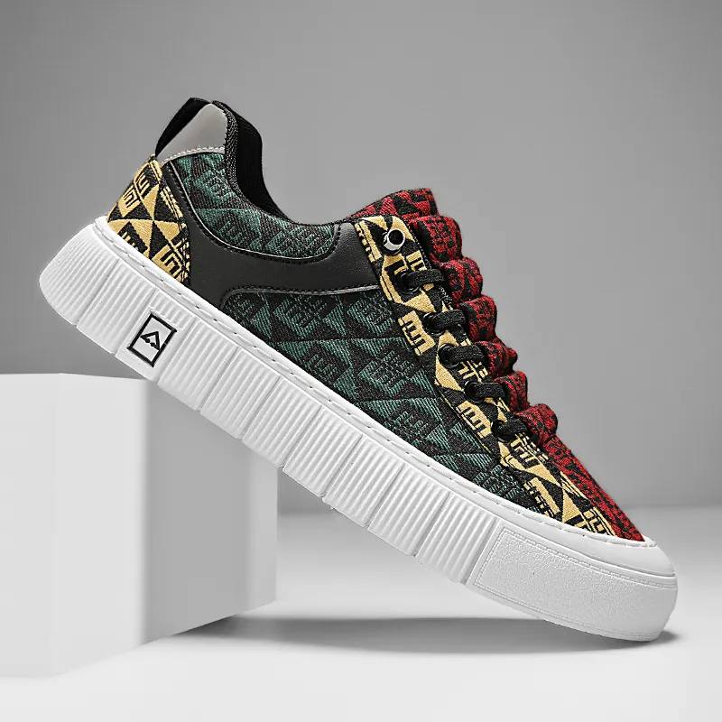 BINGO DUCK Coverage Mid Top Skateboard Shoes Men's-13