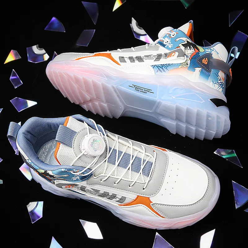 BINGO DUCK Coverage High Top Vintage Basketball Shoes Men's-5