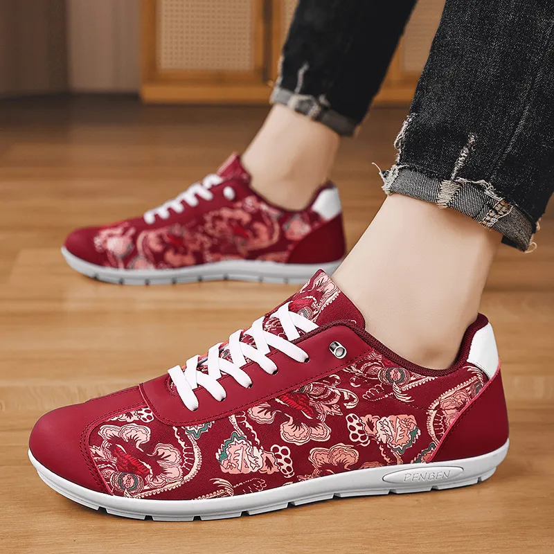 BINGO DUCK Slip Resistant Low Top Casual Shoes Men's-5