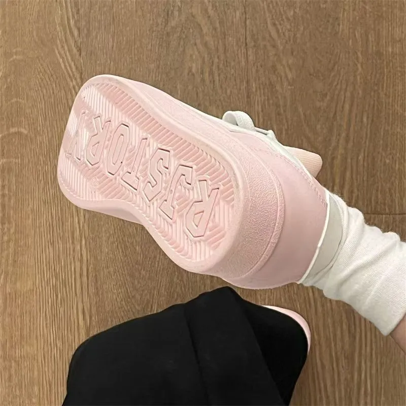 JimiXiong Low Top Skateboard Shoes Women's Pink-3