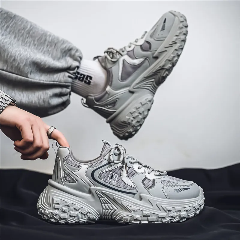 BINGO DUCK Coverage Breathable Low Top Chunky Sneakers Men's-2