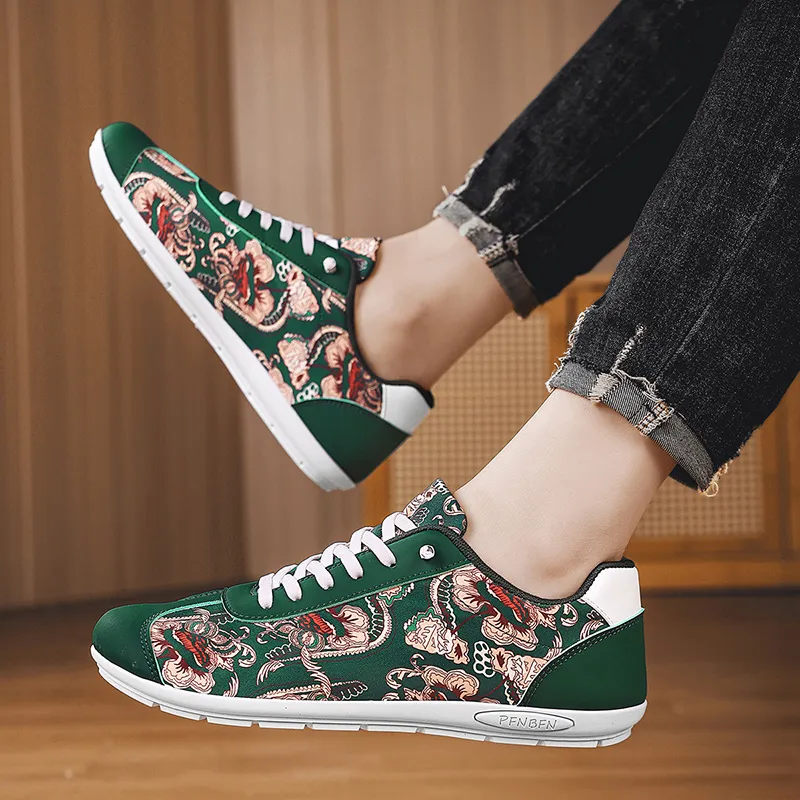 BINGO DUCK Slip Resistant Low Top Casual Shoes Men's-18