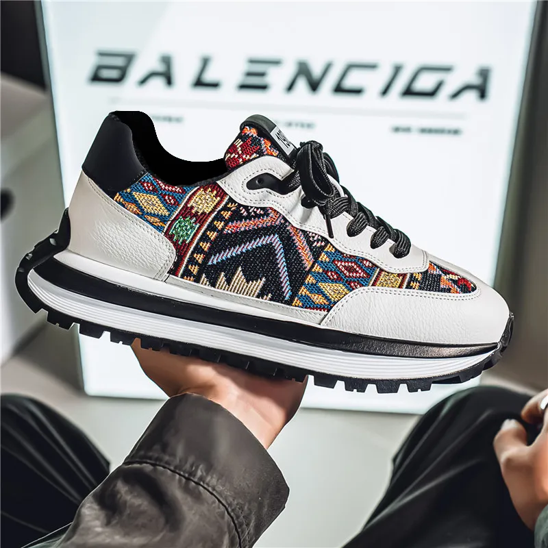 BINGO DUCK Slip Resistant Low Top Chunky Sneakers Men's-13