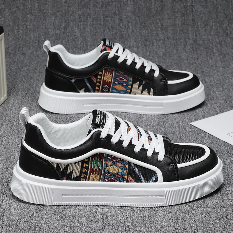 BINGO DUCK Slip Resistant Low Top Skateboard Shoes Men's-1