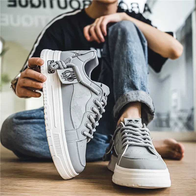 BINGO DUCK Height Increasing Low Top Skateboard Shoes Men's-8