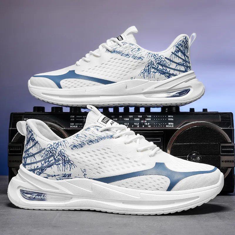 BINGO DUCK Cushioning And Breathable Low Top Chunky Sneakers Men's-3