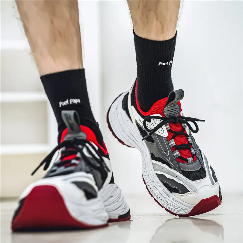 BINGO DUCK Coverage Breathable Low Top Chunky Sneakers Men's-5