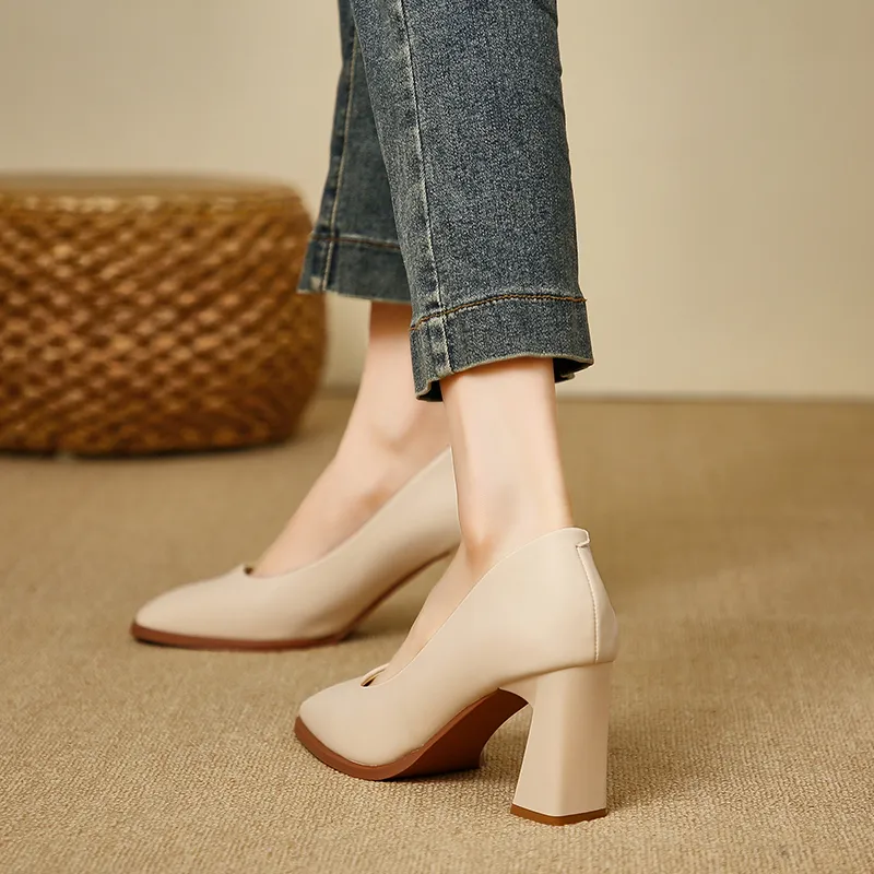 PARK DANCE Chunky Heel High Heels Women's-2