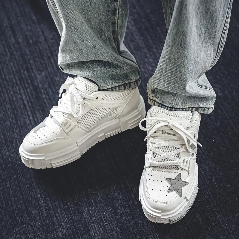 BINGO DUCK Mid Top Skateboard Shoes Men's-1