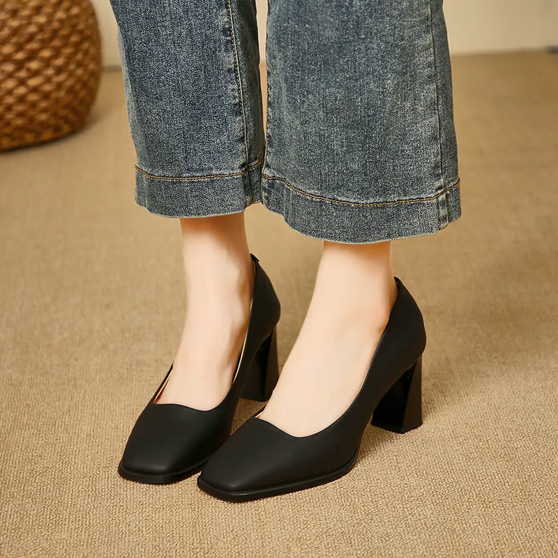 PARK DANCE Chunky Heel High Heels Women's-4