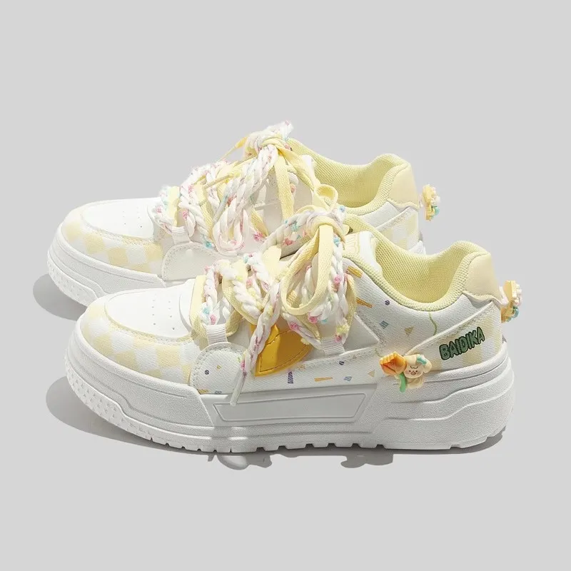 BINGO DUCK Slip Resistant And Breathable Low Top Skateboard Shoes Women's-7
