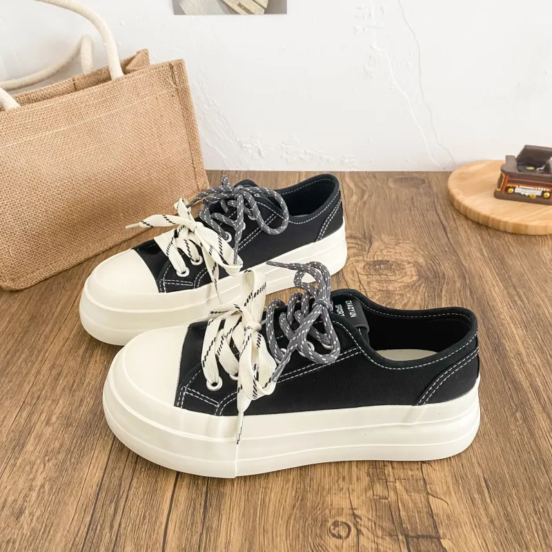 JimiXiong Slip Resistant, Abrasion Resistant, Breathable Low Top Canvas Shoes Women's-6