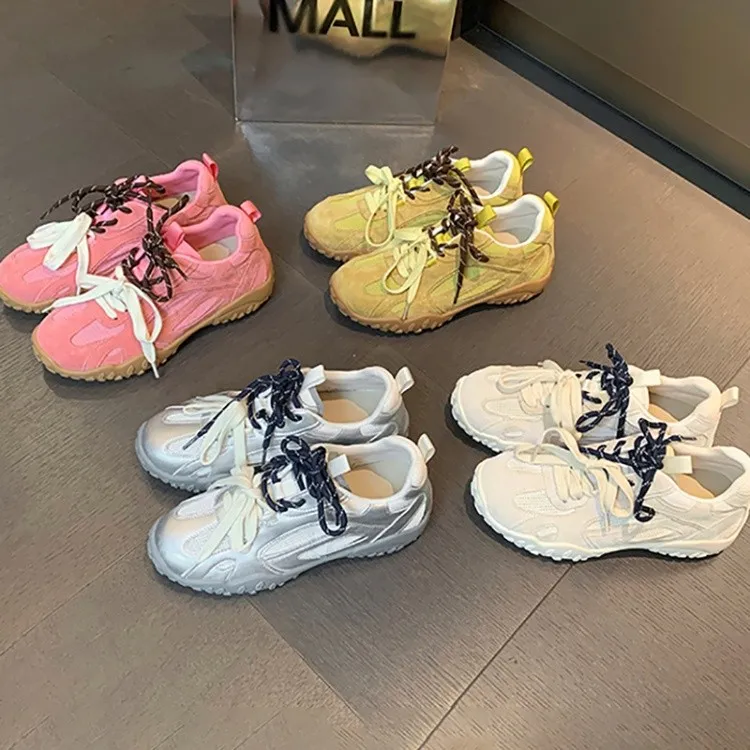 BINGO DUCK Breathable Height Increase Low Top Chunky Sneakers Women's-9