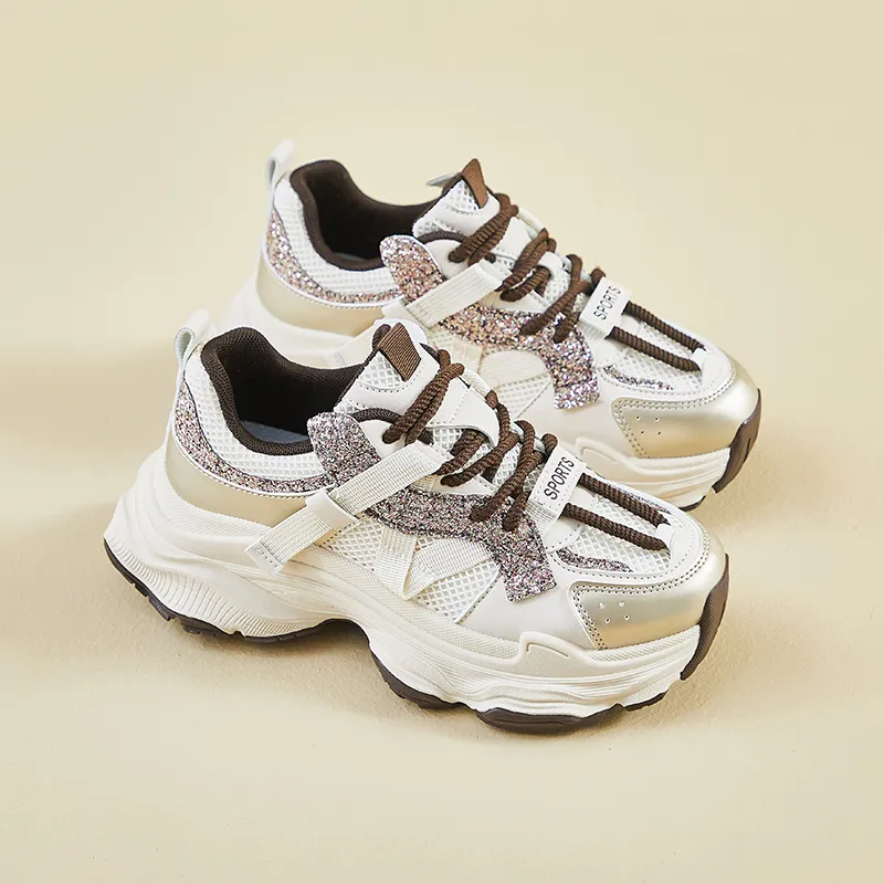 BINGO DUCK Shock Absorbers With Slip Resistant Features Low Top Chunky Sneakers Women's-2