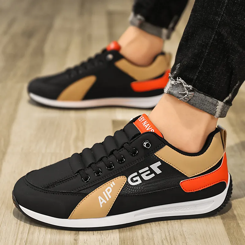BINGO DUCK Slip Resistant Breathable Cushioning Low Top Casual Shoes Men's-17