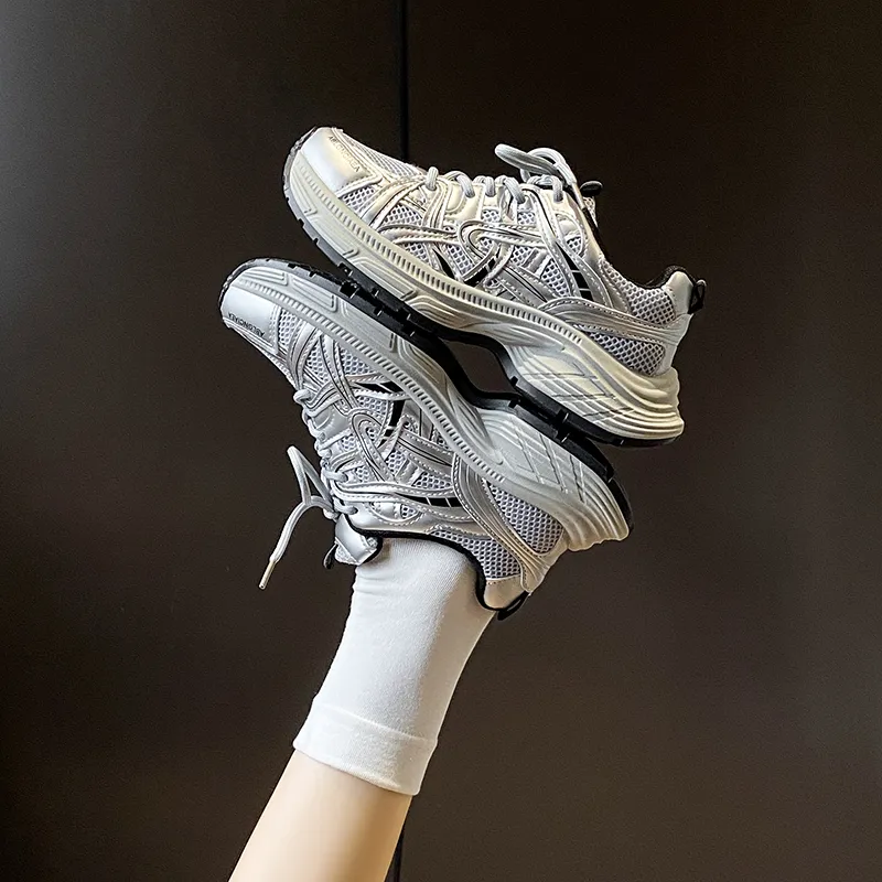 BINGO DUCK Coverage, Breathable, Height Increasing Low Top Chunky Sneakers Women's-2