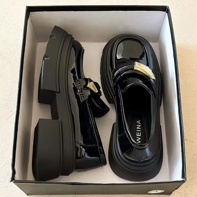 BINGO DUCK Loafers Women's Black-7