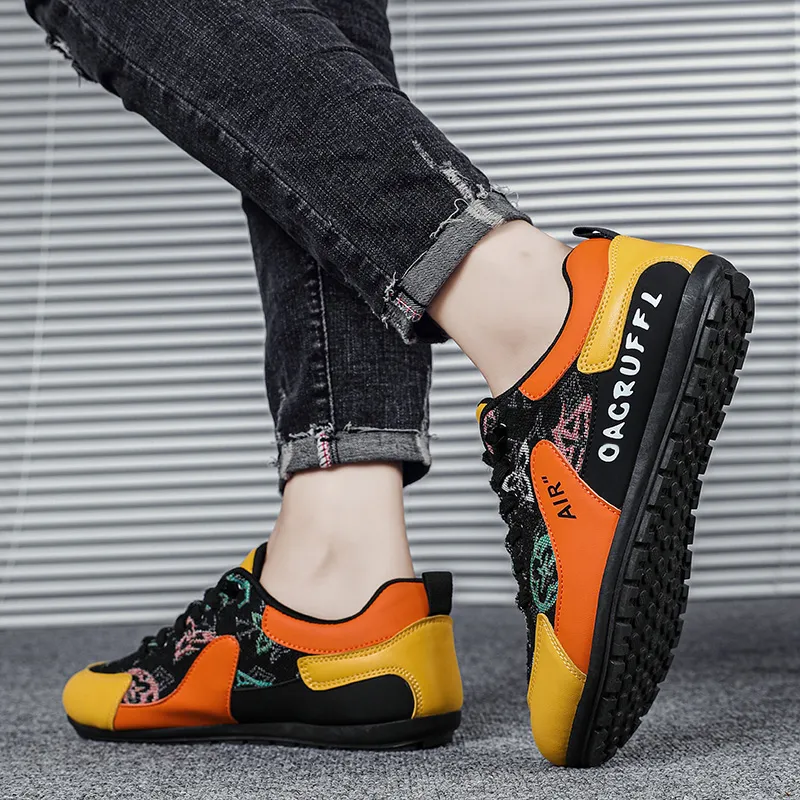 BINGO DUCK Slip Resistant Low Top Casual Shoes Men's-4