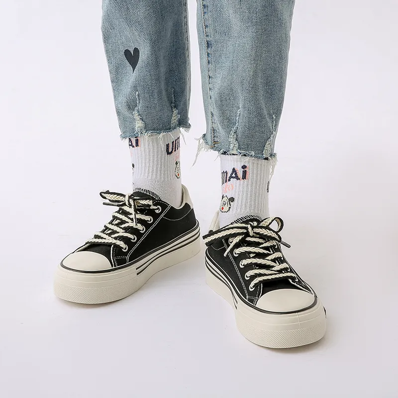 BINGO DUCK Slip Resistant And Breathable Low Top Canvas Shoes Women's-5