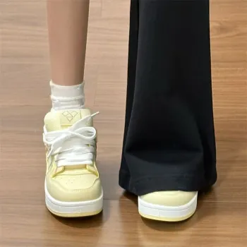 JimiXiong Skateboard Shoes Women's Custard