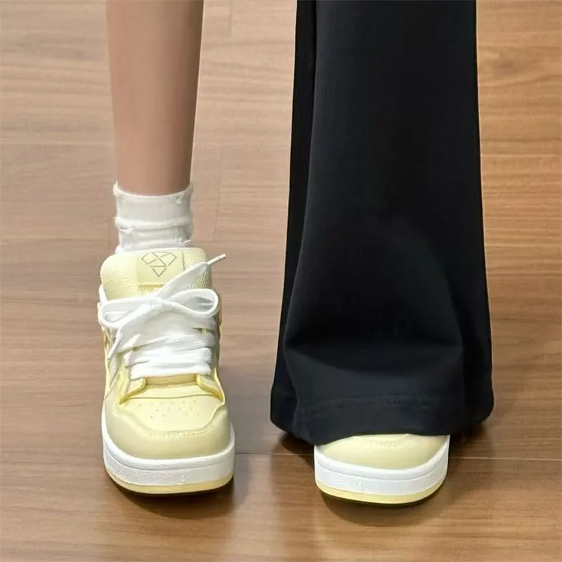 JimiXiong Skateboard Shoes Women's Custard-0