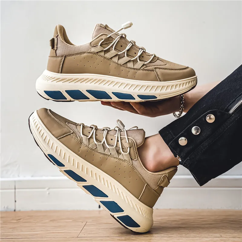 BINGO DUCK Cushioning, Breathable, Height Increasing Low Top Chunky Sneakers Men's-6