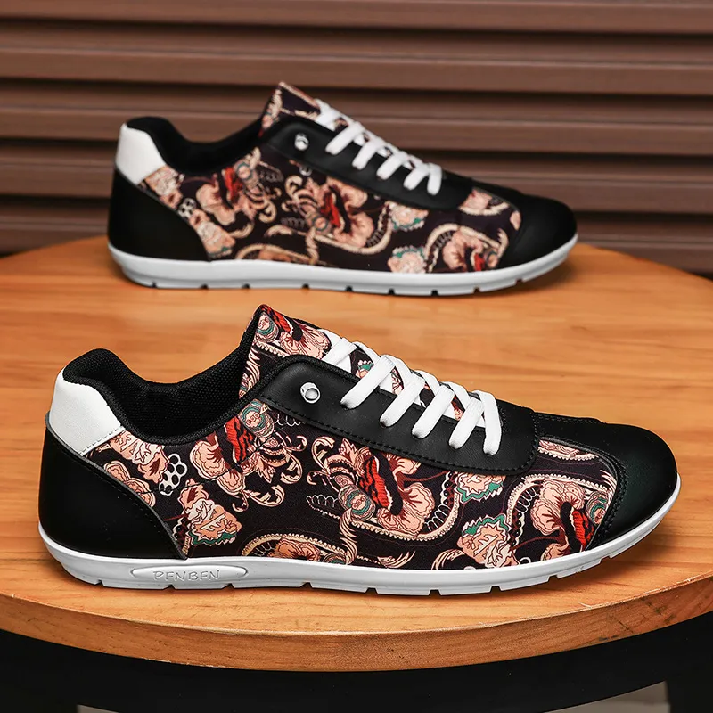 BINGO DUCK Slip Resistant Low Top Casual Shoes Men's-8