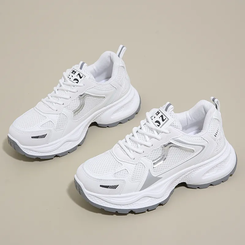 BINGO DUCK Slip Resistant And Breathable Low Top Chunky Sneakers Women's-2