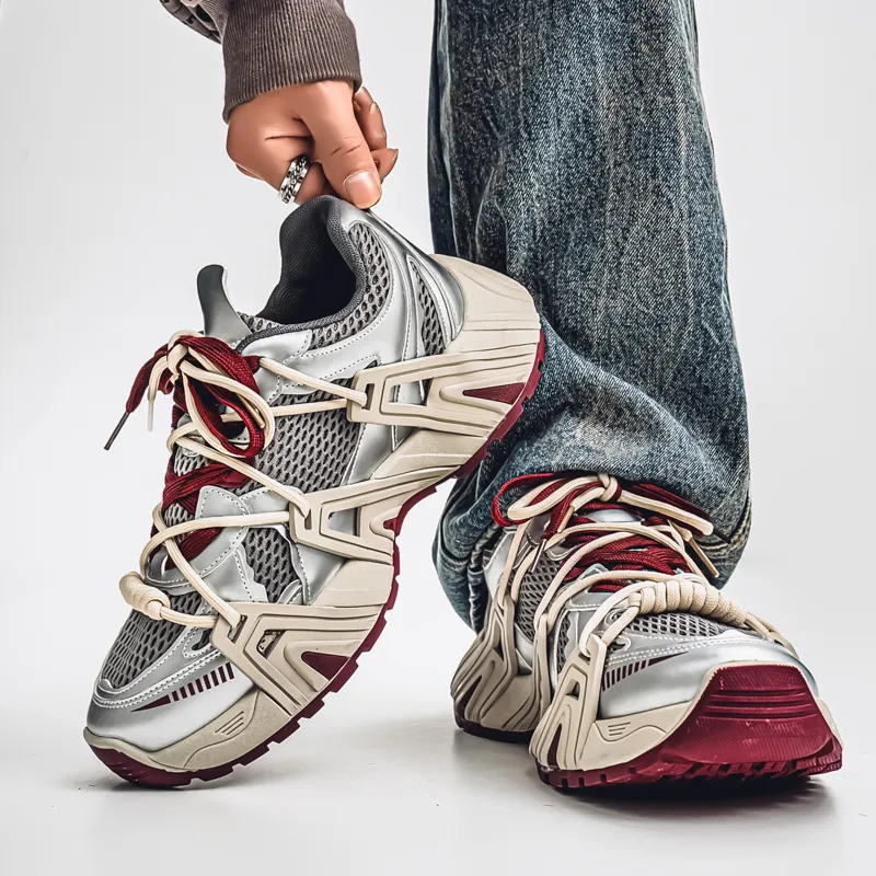 BINGO DUCK Coverage, Breathable, Height Increasing Low Top Chunky Sneakers Men's-10