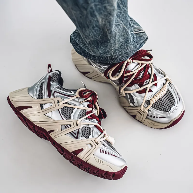 BINGO DUCK Coverage, Breathable, Height Increasing Low Top Chunky Sneakers Men's-12