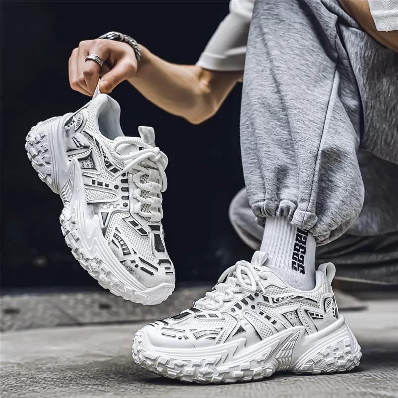 BINGO DUCK Coverage, Breathable, Height Increasing Low Top Chunky Sneakers Men's-2