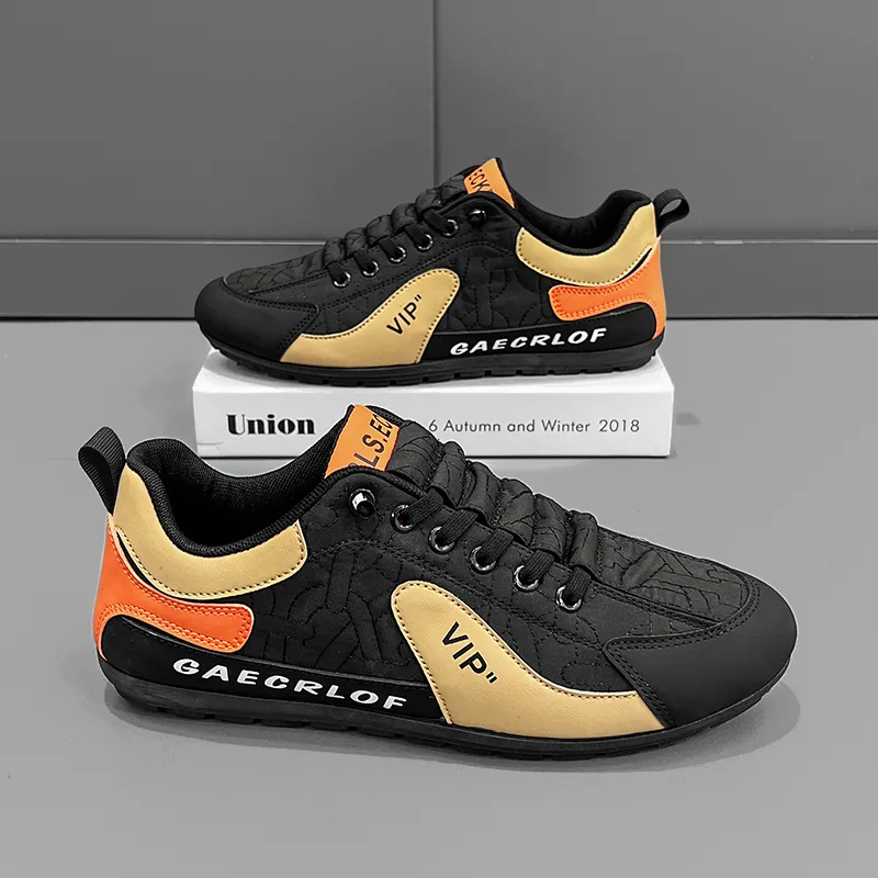 BINGO DUCK Slip Resistant Low Top Skateboard Shoes Men's-3