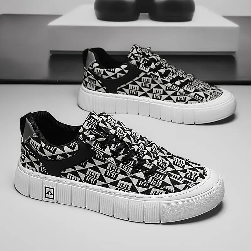 BINGO DUCK Coverage Mid Top Skateboard Shoes Men's-4