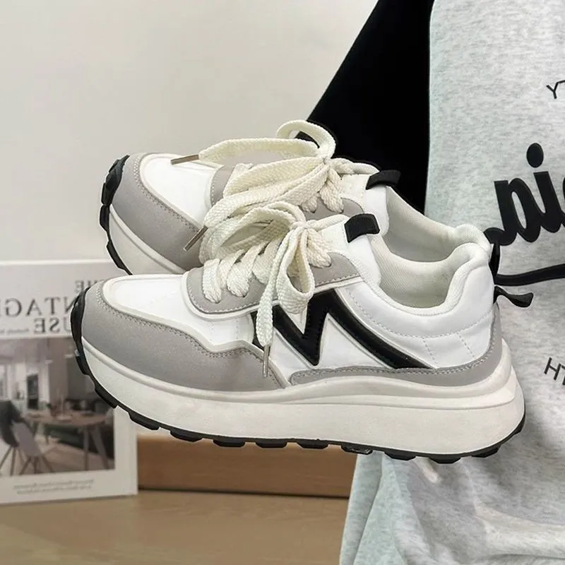 BINGO DUCK Coverage Lightweight Cushioning Low Top Chunky Sneakers Women's-3