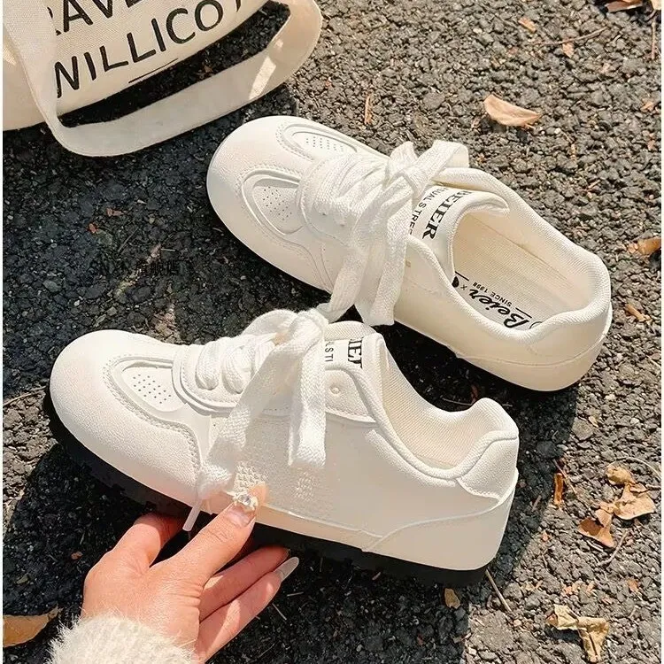 JimiXiong Low Top Skateboard Shoes Women's Ecru-4