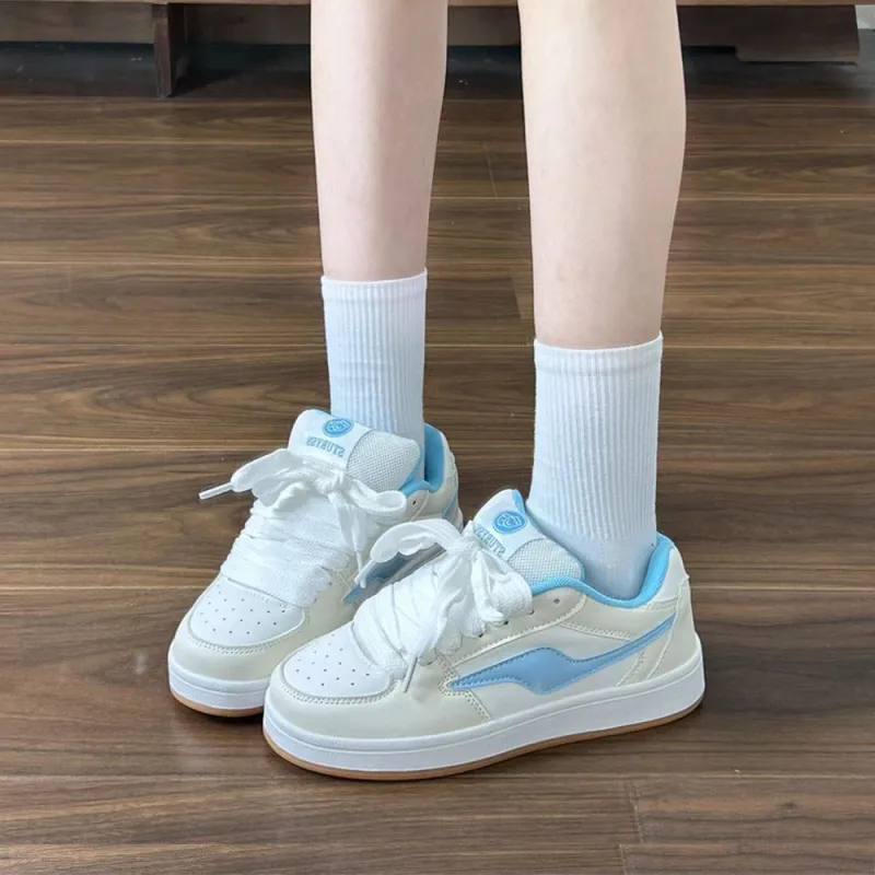 JimiXiong Skateboard Shoes Women's Lake Blue-1