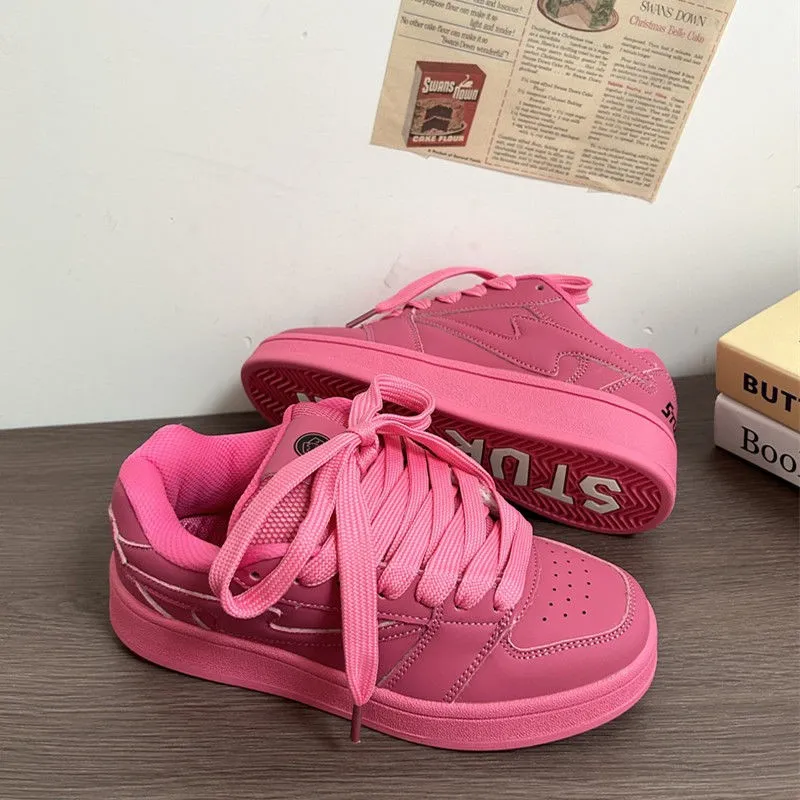 JimiXiong Low Top Skateboard Shoes Women's Dragon Fruit-2