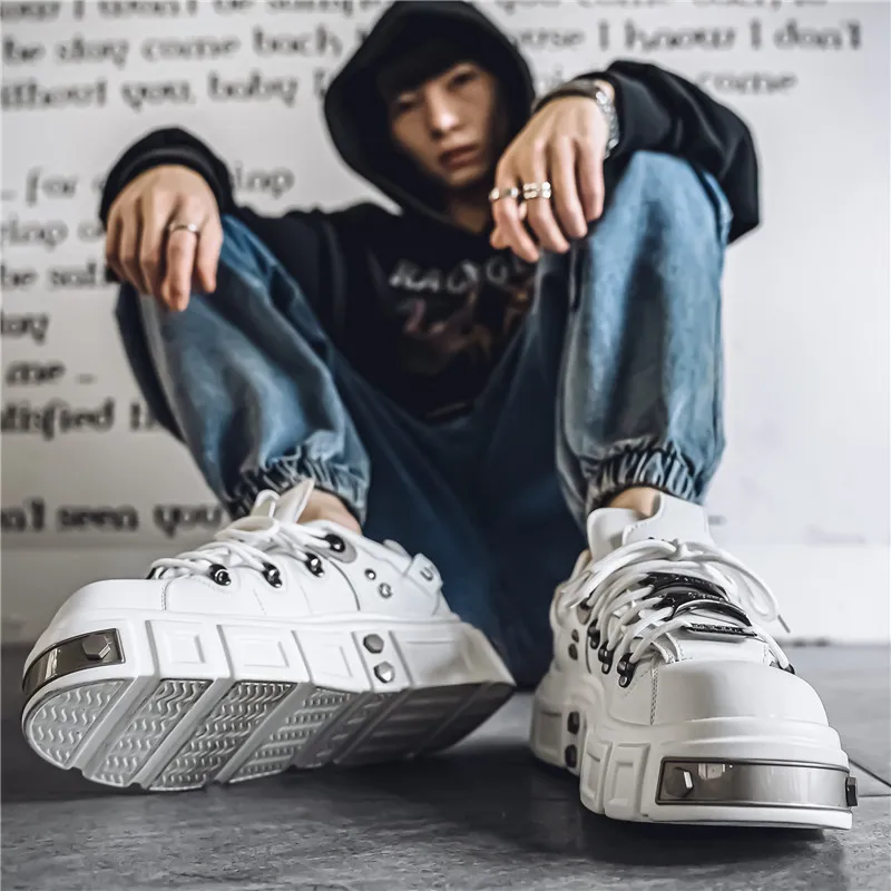 BINGO DUCK Mid Top Skateboard Shoes Men's-6