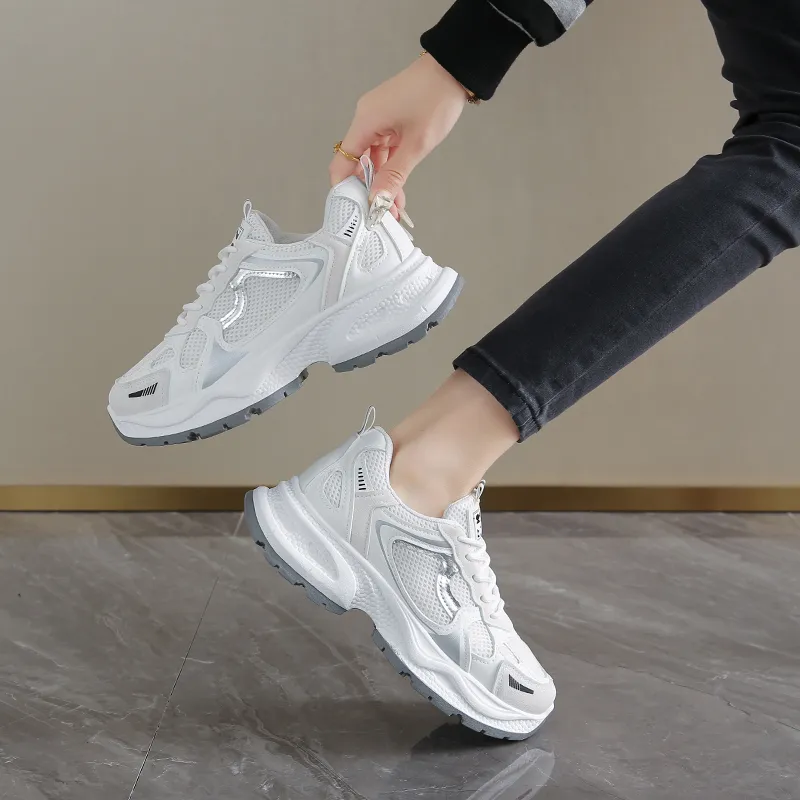 BINGO DUCK Slip Resistant And Breathable Low Top Chunky Sneakers Women's-6