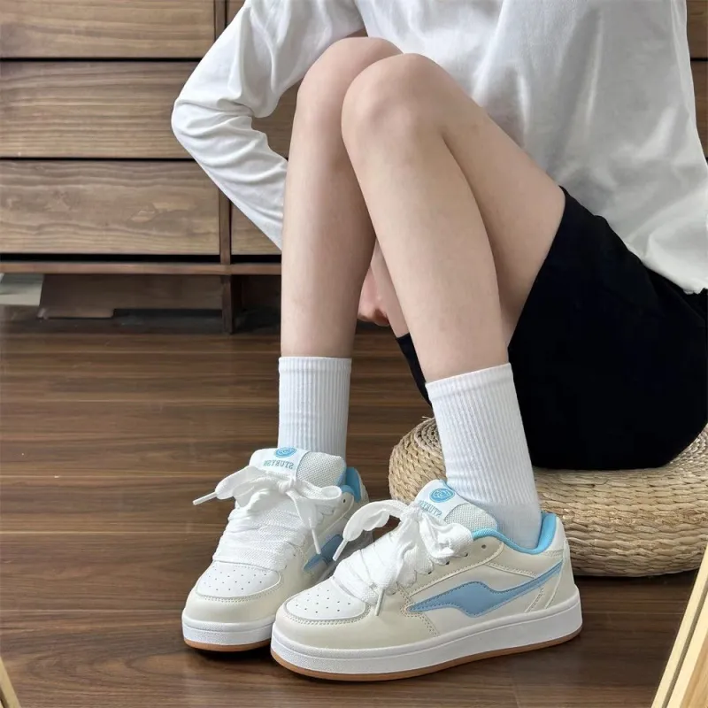 JimiXiong Skateboard Shoes Women's Lake Blue-2