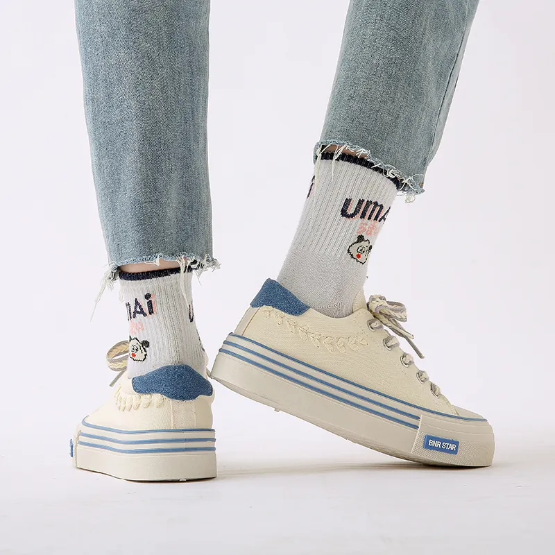 BINGO DUCK Slip Resistant And Breathable Low Top Canvas Shoes Women's-11