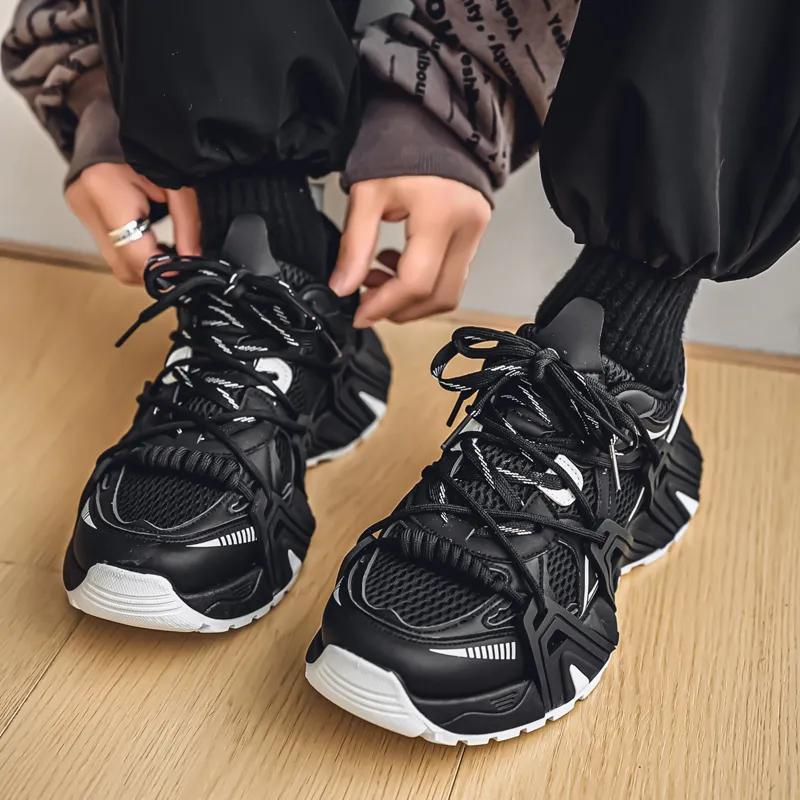 BINGO DUCK Coverage, Breathable, Height Increasing Low Top Chunky Sneakers Men's-19