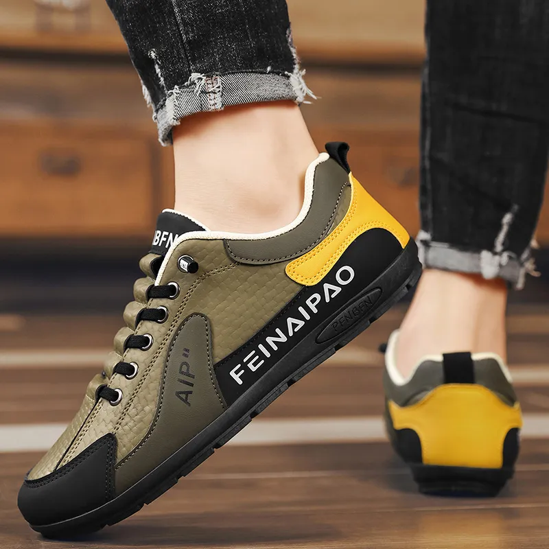 BINGO DUCK Slip Resistant Low Top Skateboard Shoes Men's-19