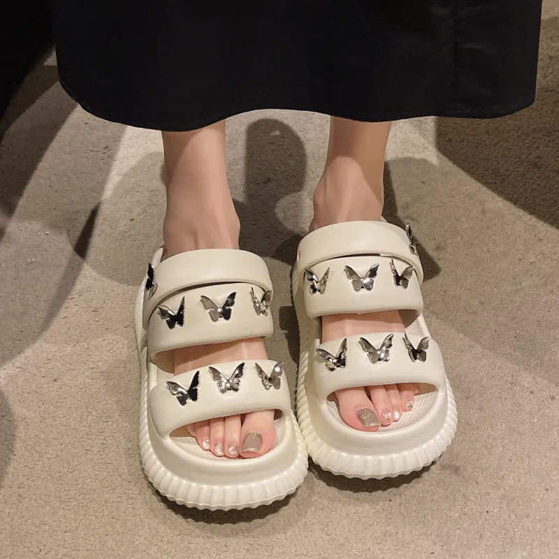 BINGO DUCK Slip Resistant Cushioning Abrasion Resistant Slide Slippers Women's-14