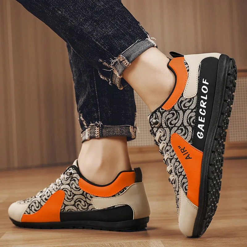 BINGO DUCK Slip Resistant Low Top Casual Shoes Men's-17