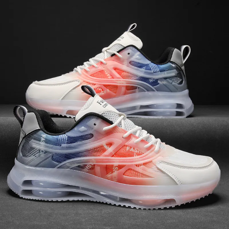 BINGO DUCK Cushioning, Breathable, Slip Resistant, Height Increasing Low Top Chunky Sneakers Men's-7
