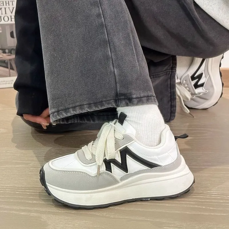 BINGO DUCK Coverage Lightweight Cushioning Low Top Chunky Sneakers Women's-8